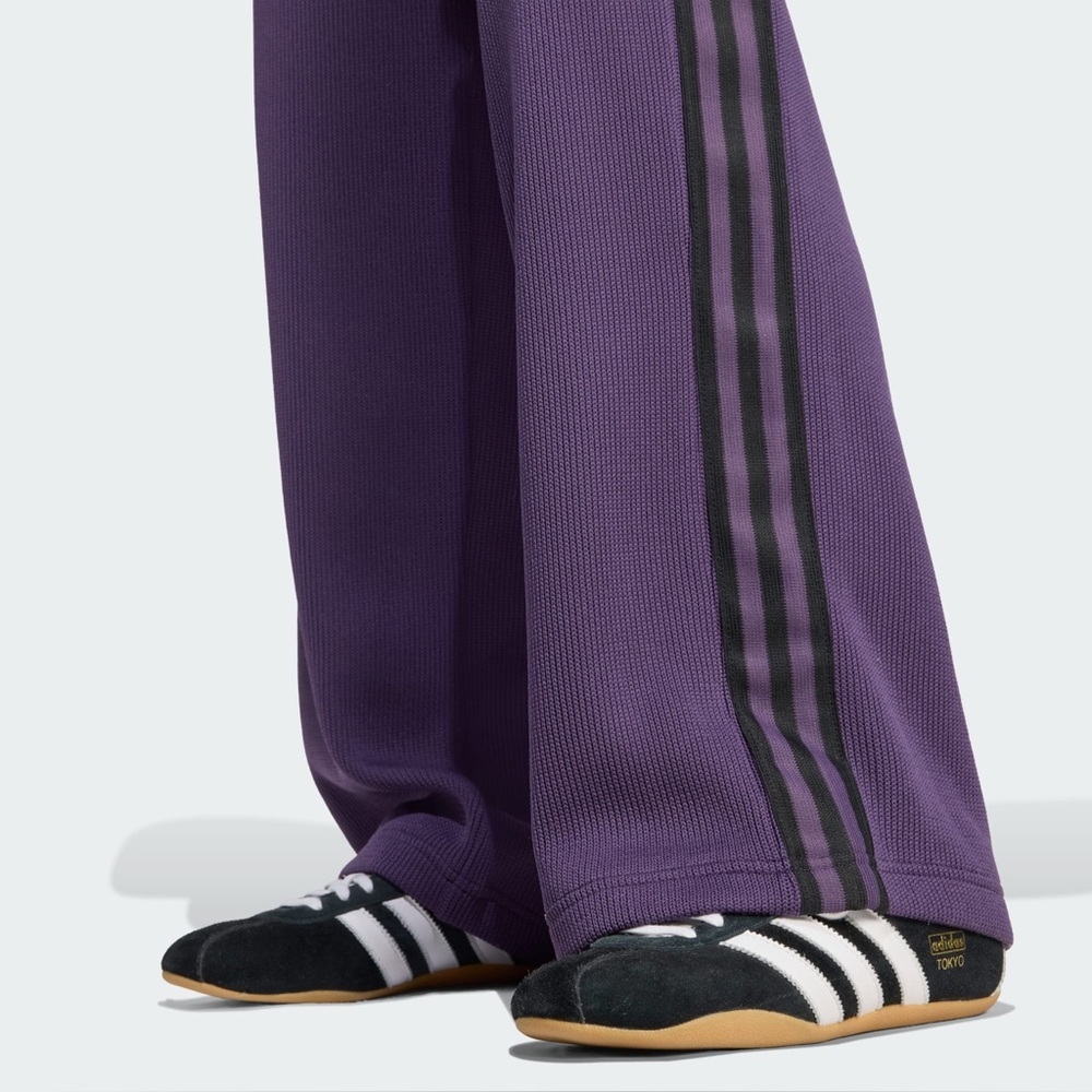 Adidas Women's Purple Firebird Wide-Leg Pants - Picture 5 of 12